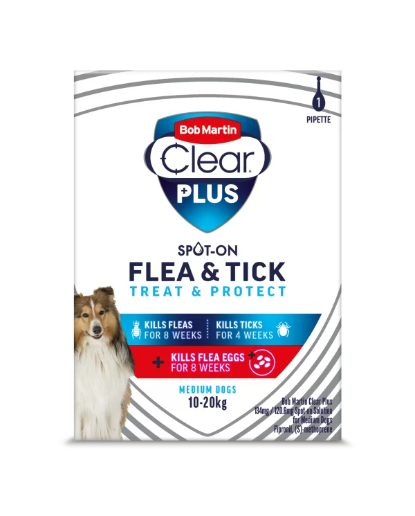 Bob Martin Clear Plus Spot-On for MEDIUM Dogs - 1 Pipette
