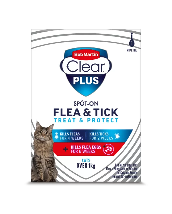 Bob Martin Clear Plus Spot-On for Cats & Ferrets - 1 Pipette