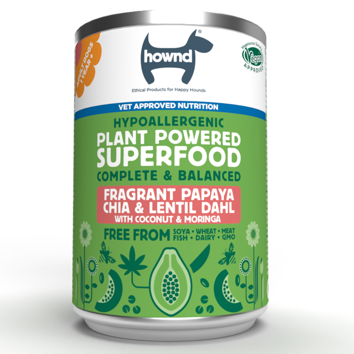 Plant Based Papaya Chia & Lentil Dahl With Coconut & Moringa Wet Dog Food
